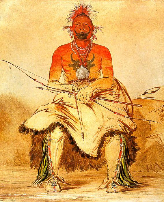 George Catlin Buffalo Bull : A Grand Pawnee Warrior oil painting image